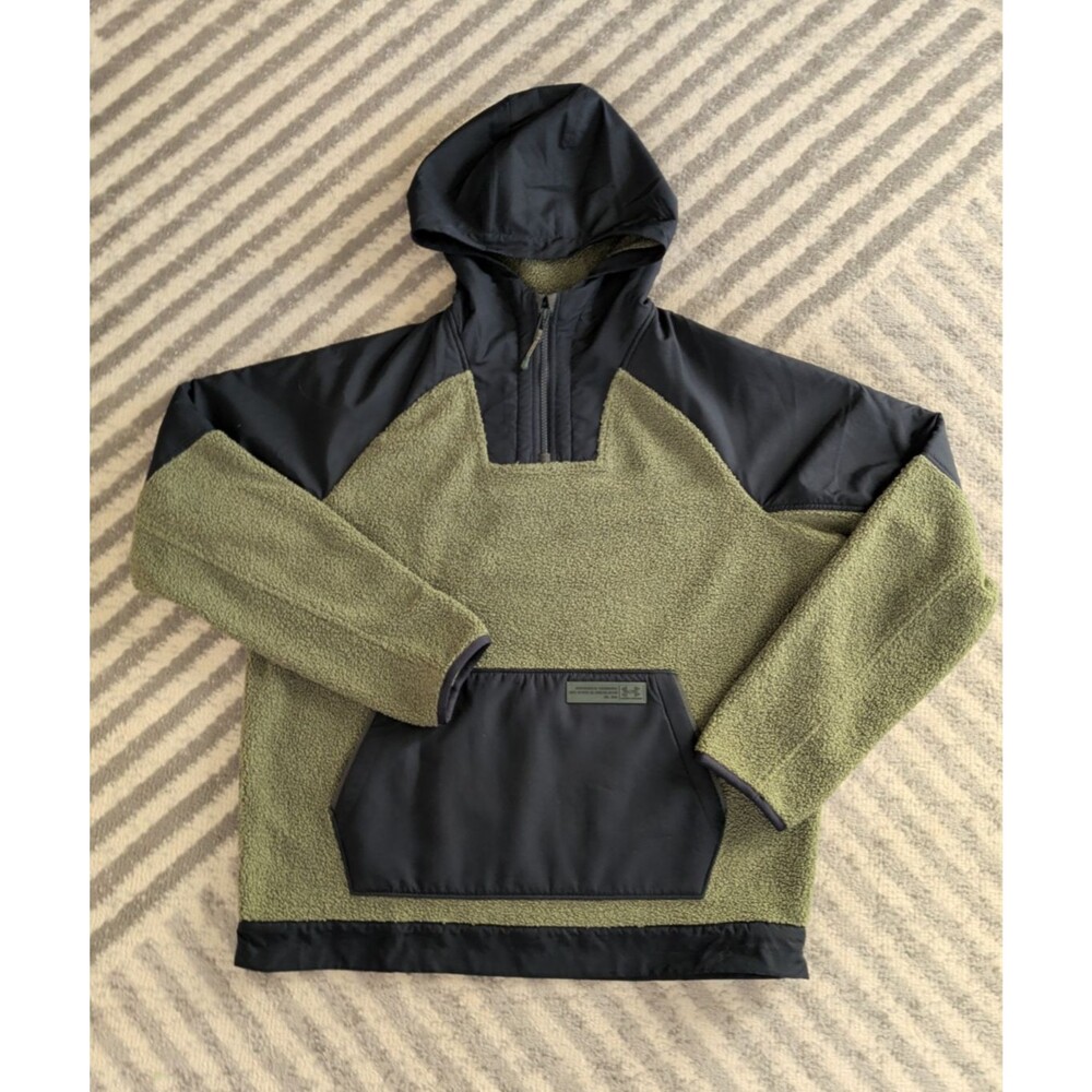 Under Armour Men's Mission Boucle Anork Hoodie in Green Size Large